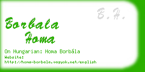 borbala homa business card