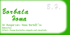 borbala homa business card